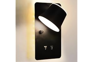 Homdec 12V RV LED Bedside Reading Light with Night Light Version and Independent Switch, 350° Rotatable RV Vanity Wall Sconce, 12Volt RV Interior Lights for RV Camper Trailer Motorhome