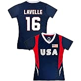 USWNT Players T-Shirt Girls’ Official U.S. Women’s National Soccer Team Association, Lavelle USA Flag Youth Sizes Tee Top