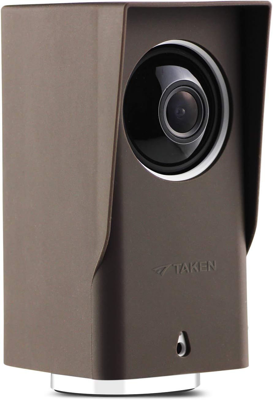 JESSY Real Water Resistant Protective Case for Wyze Cam Pan,Silicone Skin Suitable for Indoor and Outdoor use,Anti-Scratch Protective UV and Weather Resistant (1-Pack, Brown)