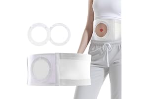 steawoce Adjustable Ostomy Support Belt for Men & Women, Breathable Abdominal Binder with Multiple Hole Sizes, Elastic Ostomy Bag Stabilizer, Post-Surgery Comfort Girdle, All-Season Fit (X-Large)