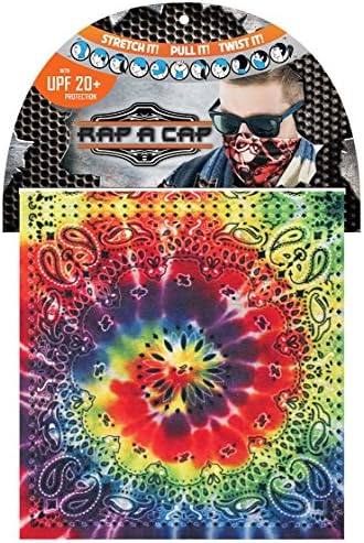 Rainbow Tie Dye Paisley Multi Function Head Wear Head Wrap Headband Sports Biker Durag