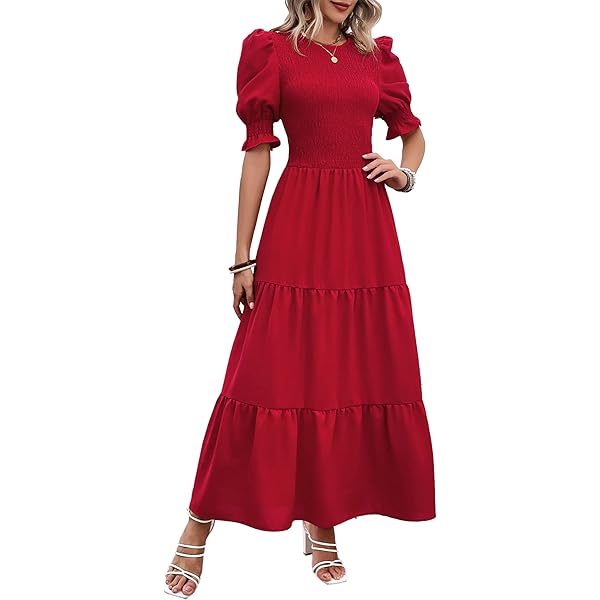 chinese dress ladies Womens Long Sleeve Trendy Lantern Sleeve Corduroy Dress with Knotted  Neckline Short Dresses Burgundy at Amazon Women's Clothing store