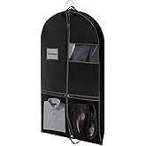 43" Garment Bag for Travel and Storage, Suit Bag with Duffle Design, Ideal for Hanging Clothes, Blazers, Dresses, Coats, and Wardrobes (1 Pack)