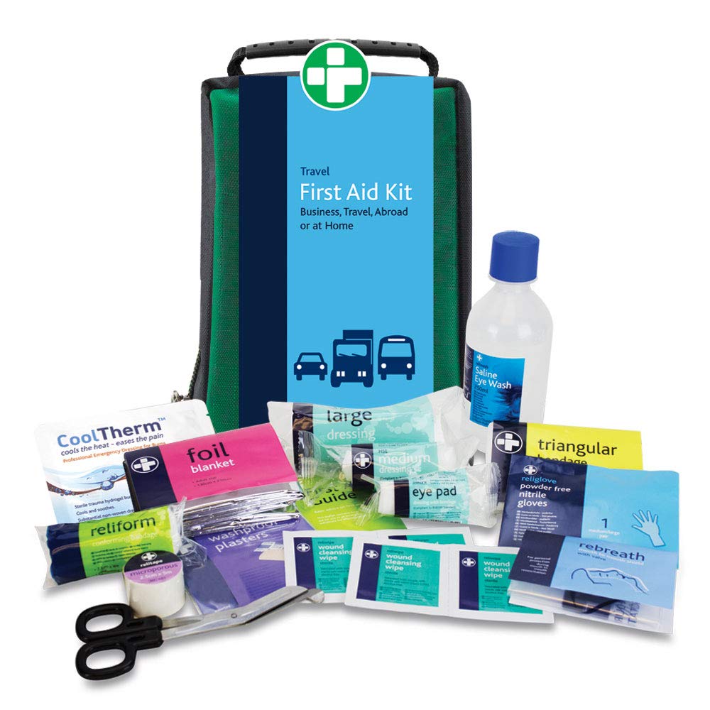 Reliance Medical First Aid Travel Kit, Stockholm Bag Contains 29 Pieces, Travel Camping Essentials REL684 Workplace Emergency Medical, Best For Offices, Outdoor, Warehouses, 19 cm H x 12 cm W x 8 cm D — image 1