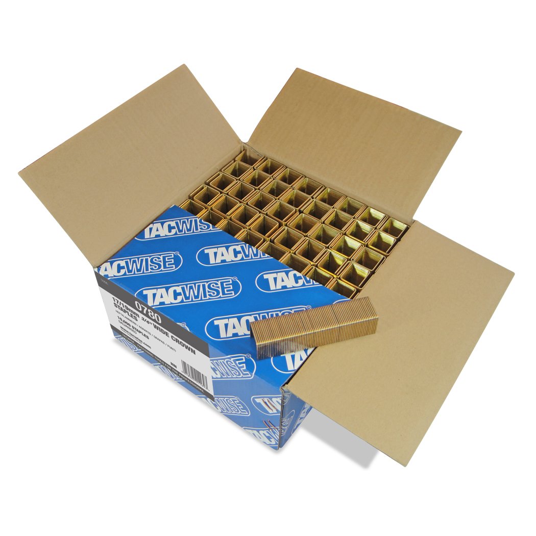 Tacwise 0780 Type 17 / 19 mm Wide Crown Packaging Staples, Pack of 10,000