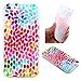 Iphone 5c Case, JAHOLAN Beautiful Colorful Petal Leaf Clear Bumper TPU Soft Case Rubber Silicone Skin Cover for iphone 5c