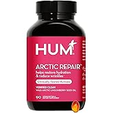 HUM Arctic Repair Clear Skin Supplement with Omega 3, Vitamin E, A, and Lingonberry Seed Oil, Skin Repair with Omega 3 6 9 to Help Support Appearance of Wrinkles & Hydrate, 90 Vegan Softgels