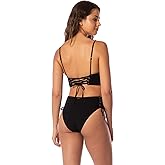 Maaji Women's Oasis High Rise Lace Up Cheeky Cut Bikini Bottom