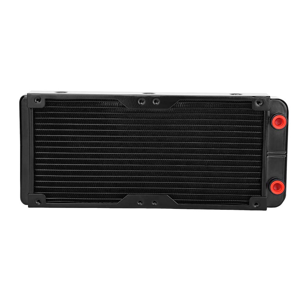 Hopcd 240mm G4/1 Computer Radiator Aluminum 18 Tube Heat Exchanger Radiator Universal Water Cooling Radiator for CPU LED Heatsink