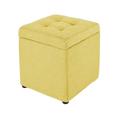 Amazon Com Small Square Storage Ottoman With Hinged Lid Cube