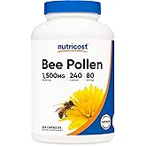 Nutricost Bee Pollen (240 Capsules, 80 Servings) (1,500MG Per Serving) - Non-GMO, GMP Compliant