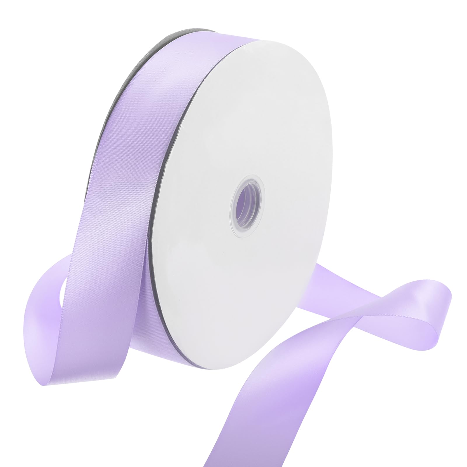 Rebower 38mm Satin Ribbon 91m Thick Double Face Grosgrain Silk Ribbon, [for Gift Wrapping, Hair Bows, Wedding, Cake, Flower] - 100 Yard/300ft/ Light Purple