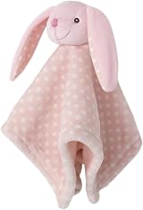 CREVENT Cozy Plush Baby Security Blanket Lovey 34x34cm Bunny Rattle view 2
