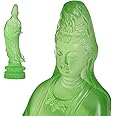 Transparent Guan Yin Statue - Handmade Resin Quan Yin Statues,Kwan Yin Statues,Quan Am Statue,Kuan Yin Statue,Guanyin Statue for Meditation Altar, Female Buddha Statue-Goddess of Mercy and Compassion