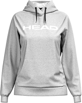 Club Original Felpa con Cappuccio da Donna, Grigio Melange, Grigio Melange., S