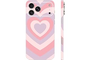 Skin Wrap for 17 Pro Max, Protective Film Vinyl Sticker for iPhone, Heart Shaped Back Protector Decal for Phone Camera, Frame