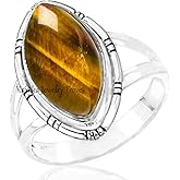 Bumble Bee Jasper Natural Gemstone Solid Sterling Silver Handmade Jewelry Ring Gift