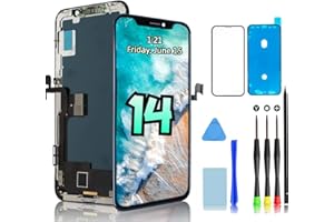 PAK TECH TRADERS for iPhone 14 Screen Replacement LCD Cellular Glass Display Repair Digitizer Front Touch Screen Glass with Repair Kit + Screen Protector