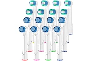 KHBD Replacement Heads Compatible with Oral B Braun Toothbrushes Electric- 16 Pack Professional Precision & Sensitive Brush Heads Refill for Oral B 7000/Pro 1000/9600/ 5000/3000/8000