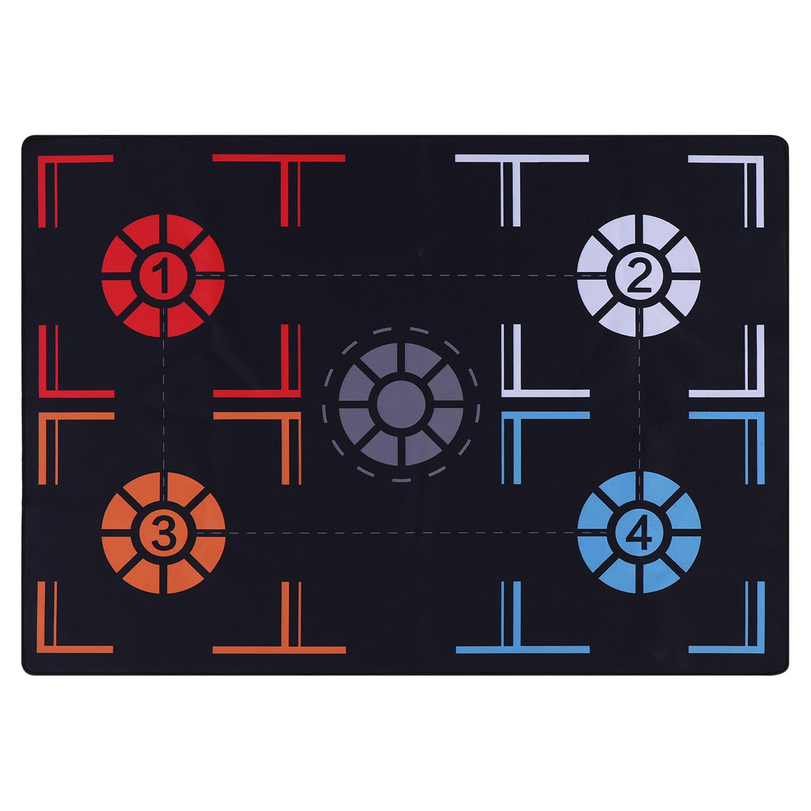 PATIKIL Basketball Training Mat 2.5mm Rubber Non-Slip Training System with Point Reminder for Amateur (120x86cm)