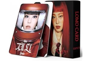 haianallo Black and Pink Photocards Jennie 55 Pcs Jennie Album Ruby Merch Lomo Cards Like Jennie