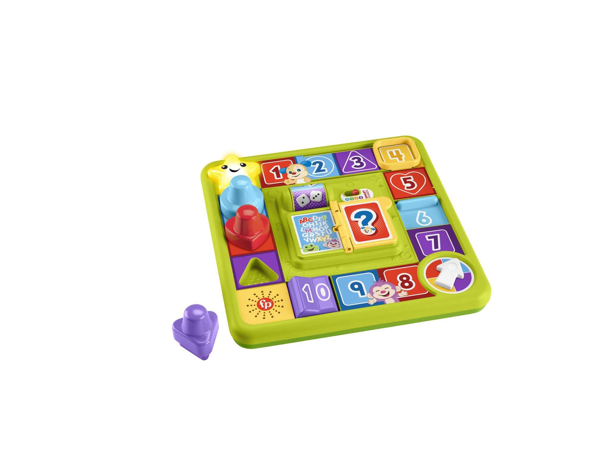 Fisher-Price Learning Fun Motor Skills Game Board - Board Game with Smart Stages Learning Content, 40+ Songs, Sentences and 10 Activities to Promote Fine Motor Skills, Speaks German, from 9 Months / 1