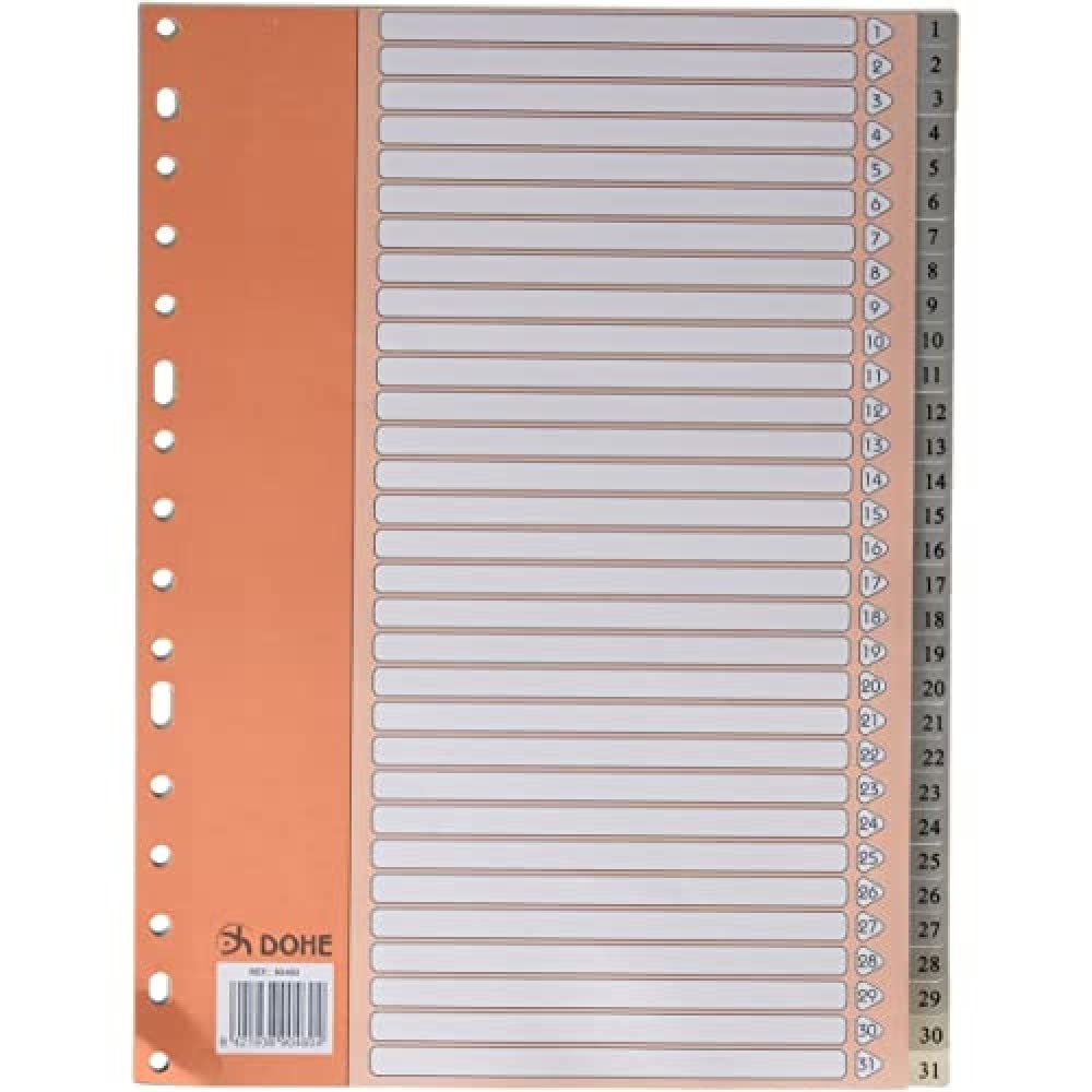 Dohe Basic A4 Index 1 to 31 Grey