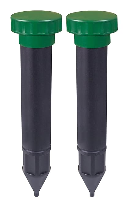 Gardigo Maulwurfvertreiber Basic 2er Set, Maulwurfschreck, Batteriebetrieben, Maulwurfabwehr, Wühlmausschreck, Wühlmausvertre