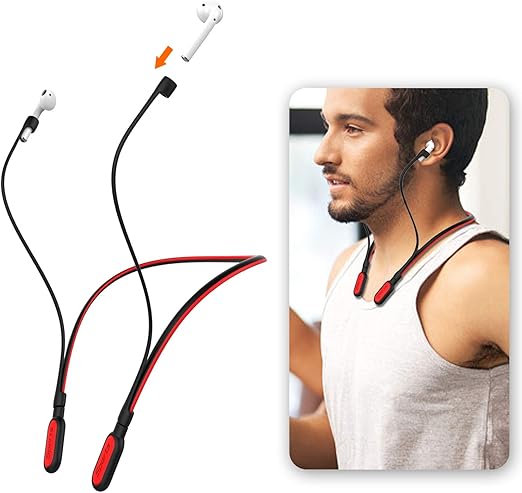 Amazon Com Silicone Maid Llc Compatible With For Airpods Pro Strap Silicone Holder Anti Lost Carrying Strap Wire Connector Neckband Compatible With For Apple Airpods Pro 1 2 Wireless Charging Red