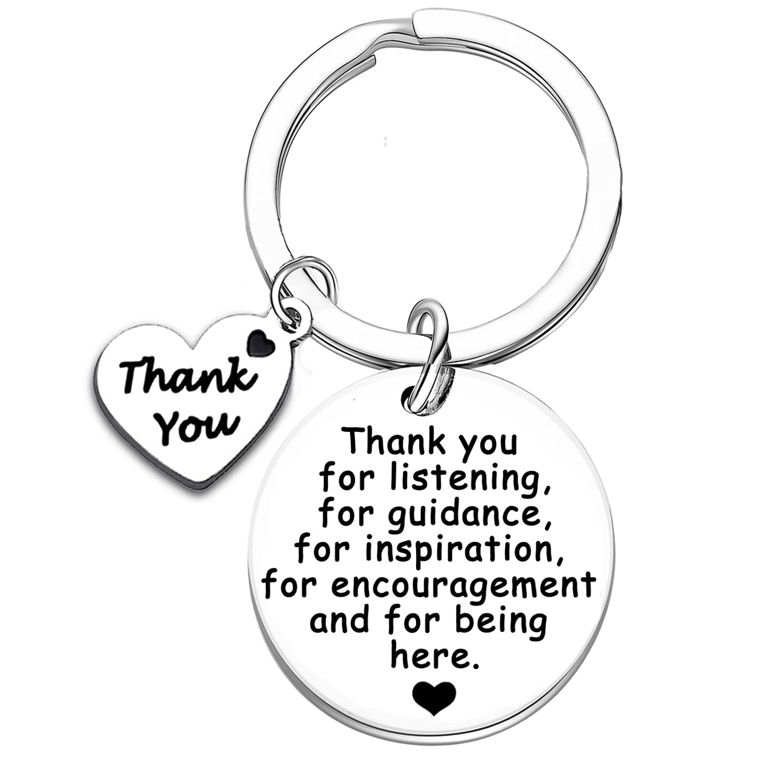 Nimteve Thank You Gift Jewellery Friend Keyring Gifts For Women Men Colleagues, Coworker, Volunteer, Social Worker, Mentor, Teacher, Boss Going Away Leaving Present (Thank You For Listening)