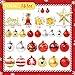 FUNARTY 141ct Christmas Ball Ornaments Assorted Shatterproof Christmas Tree Balls Decorations with Gift Package for Xmas Tree Holiday Wedding Party