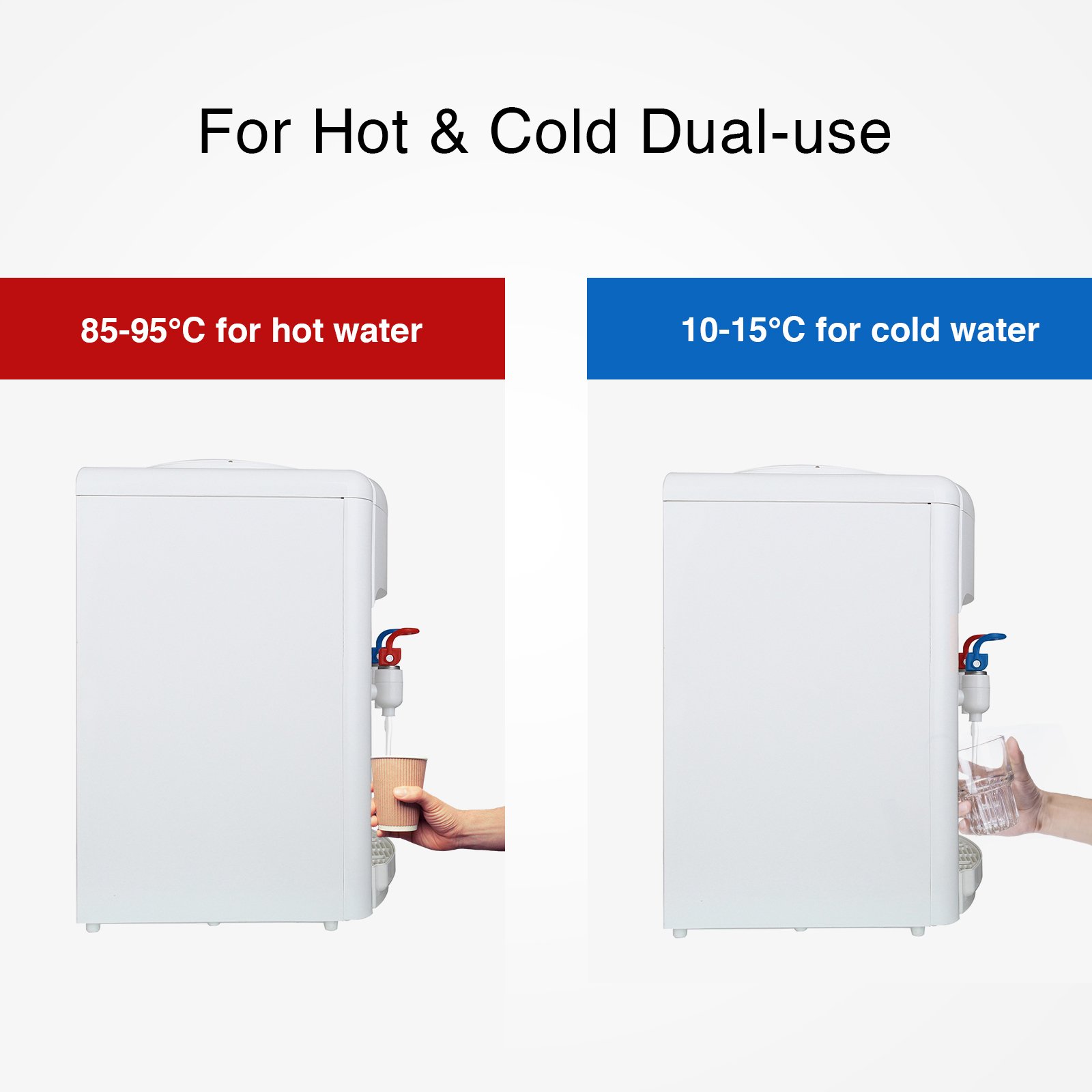 KUPPET 35 Gallon Countertop Water Cooler DispenserHot & Cold Water