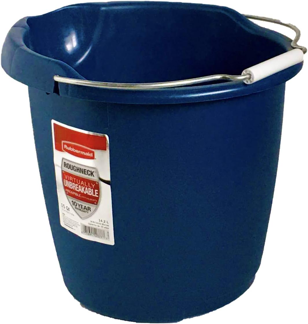 Rubbermaid Roughneck Heavy-Duty Utility Bucket, 15-Quart, Bisque: Home & Kitchen