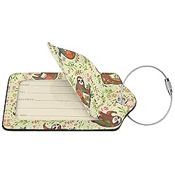 Docsckus 4 PCS PU Leahter Luggage Tag with