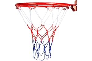 tioyeah Halloween Christmas Heavy Duty Steel Basketball Hoop Replacement Portable Indoor Outdoor Basketball Rim and Net with 