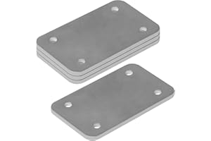 Fanmao 4 Pack Weld-On Steel Base Plates - 3/16" Thick Heavy Duty Mounting Tabs for Roll Cages, Tube Frames, Machinery & Fabrication Projects