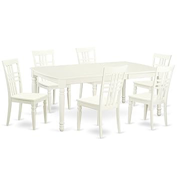 Amazon Com East West Furniture Dolg7 Lwh W 7piece Table