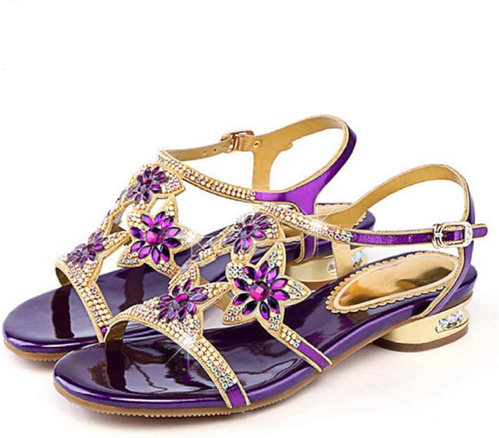 Women's Sandals, Summer Dress Shoes, Comfortable LowHeeled Shoes