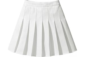 NNJXD Girl Pleated Skort Tennis Skirt with Shorts Stretch Waist Girls Skater Culottes