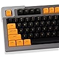 Black and Orange Keycaps Set Doubleshot MSA Profile 150 Keys Custom Keycaps for Cherry MX 61/64/68/84/87/96/104/108 Mechanical Keyboard