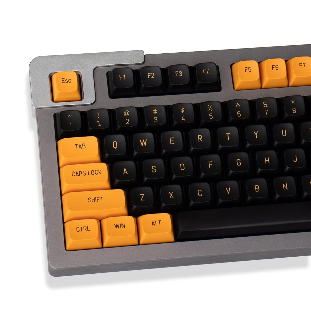 Black and Orange Keycaps Set Doubleshot MSA Profile 150 Keys Custom Keycaps for Cherry MX 61/64/68/84/87/96/104/108 Mechanical Keyboard