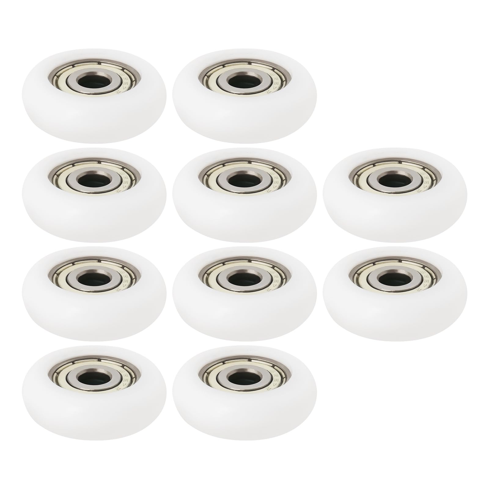 Create idea 10pcs Nylon Carbon Steel Pulley Wheels Ball Bearing Guide Roller for Furniture Hardware Accessories Sliding Doors Glass Sliding Doors (5x23x7mm)
