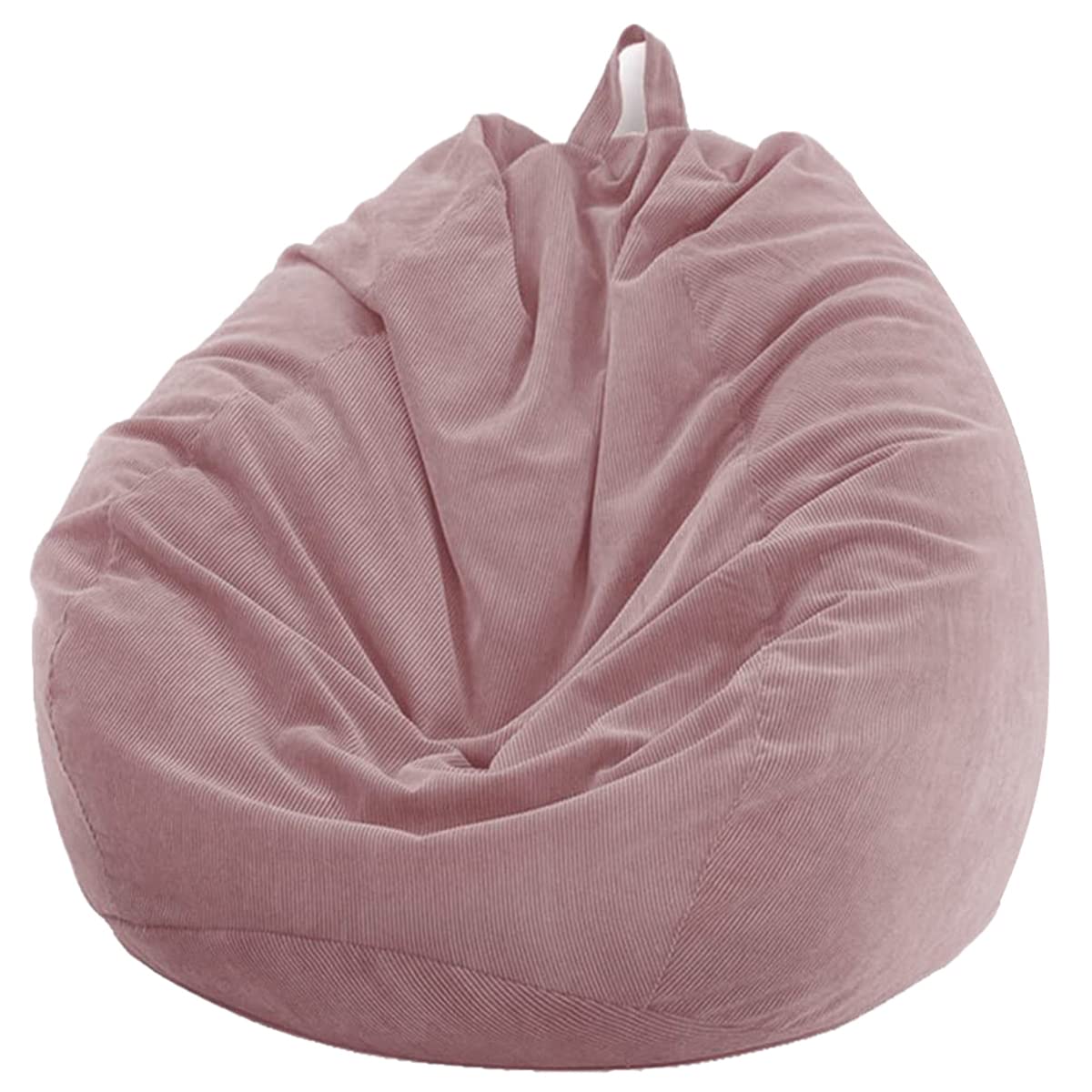 Chickwin - Bean Bag Chair Cover - Corduroy Bean Bag Chair Without Filling For Outdoor and Indoor Relaxation, Lounge Chair, Bedroom Cushion - Pink - 70 x 80 cm