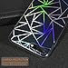 iPhone 8 Case,iPhone 7 Case TIANLI [Ultra Slim] Crystal Clear Colorful Lines Design Plastic Hard Back Thin Case Anti-Scratch Flexible Soft TPU Bumper Cover with Pattern,Triangle