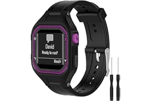 GVFM Bands Compatible with Garmin Forerunner 25, Soft Silicone Replacement Watch Band Strap for Garmin Forerunner 25 GPS Running Watch