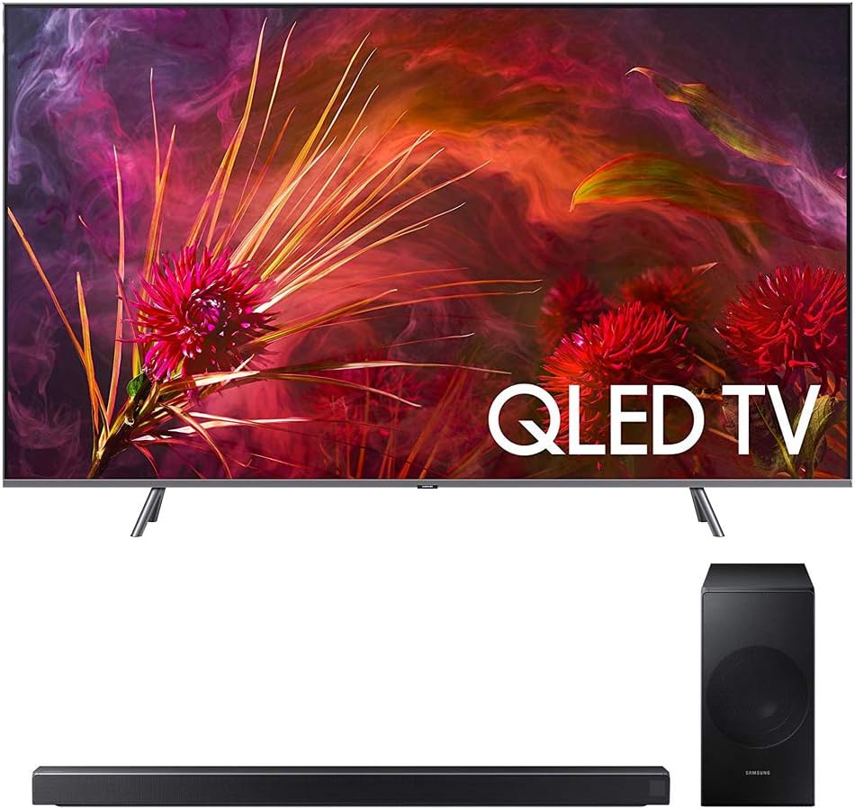 Samsung QN65Q8F Flat 65-Inch QLED 4K UHD 8 Series Smart TV 2018 Bundle with Samsung HW-N450 Soundbar