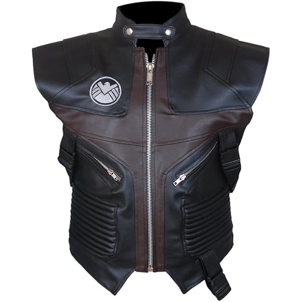 ジャケット・アウター theredthread S flip fur vest brown black Flesh & Hide F&H Men's Gorilla Soldier Warrior Vest XS Black