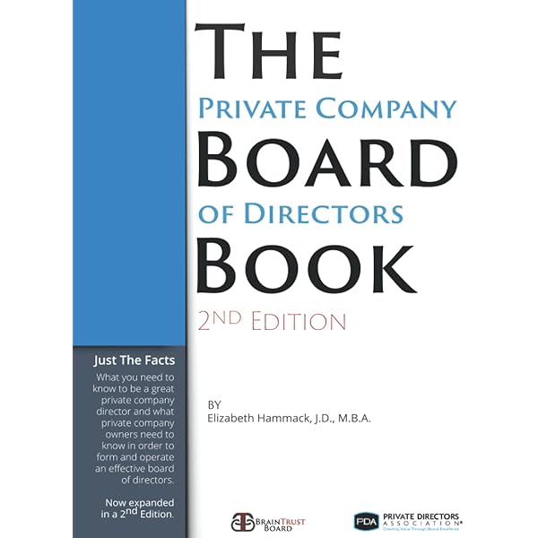 Amazon.com: The Private Company Board Of Directors Book: What You