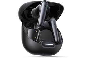 soundcore Liberty 4 NC da Anker, Fone de Ouvido Bluetooth Sem Fio, Redução de Ruído de 98,5%, Cancelamento Adaptativo para Ouvidos e Ambiente, Áudio Hi-Res, 50H de Bateria, Carregamento Sem Fio, Preto