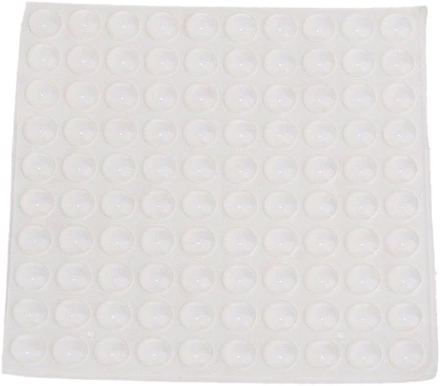 MuZuZi 100PC Rubber Buffer Pads Transparent Silicone Feet Self Adhesive Clear Semicircle Bumpers Door
